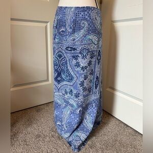 Boho paisley layered sheer skirt
